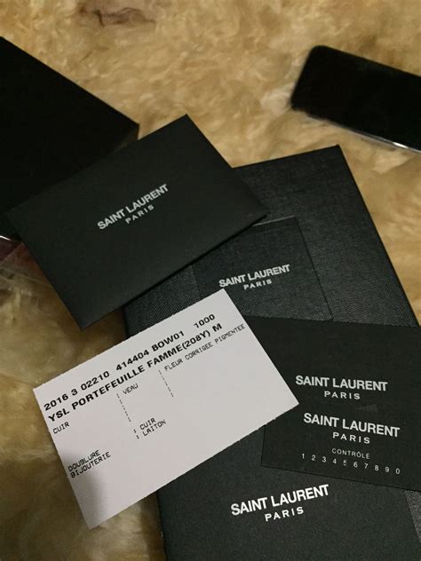 ysl bag original|YSL authenticity card.